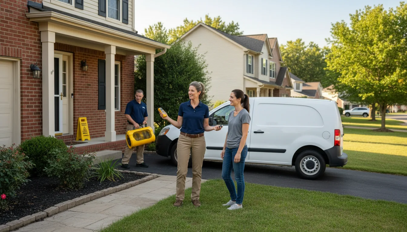 Residential water damage restoration in Shambaugh, IA